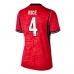 Maillot de foot Angleterre Declan Rice #4 Extérieur vêtements Femmes Monde 2026 Manches Courtes